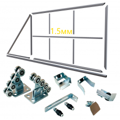 Комплект откатных ворот КСС "Свари сам" из Т-профиля 1.5мм для самостоятельной сборки Комплект откатных ворот КСС "Свари сам" из Т-профиля 1.5мм для самостоятельной сборки